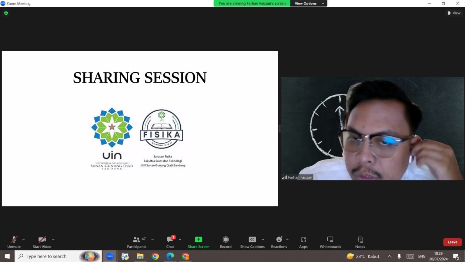 Sharing Session Alumni Fisika Jilid 1: Dunia Kerja Fisika Medis